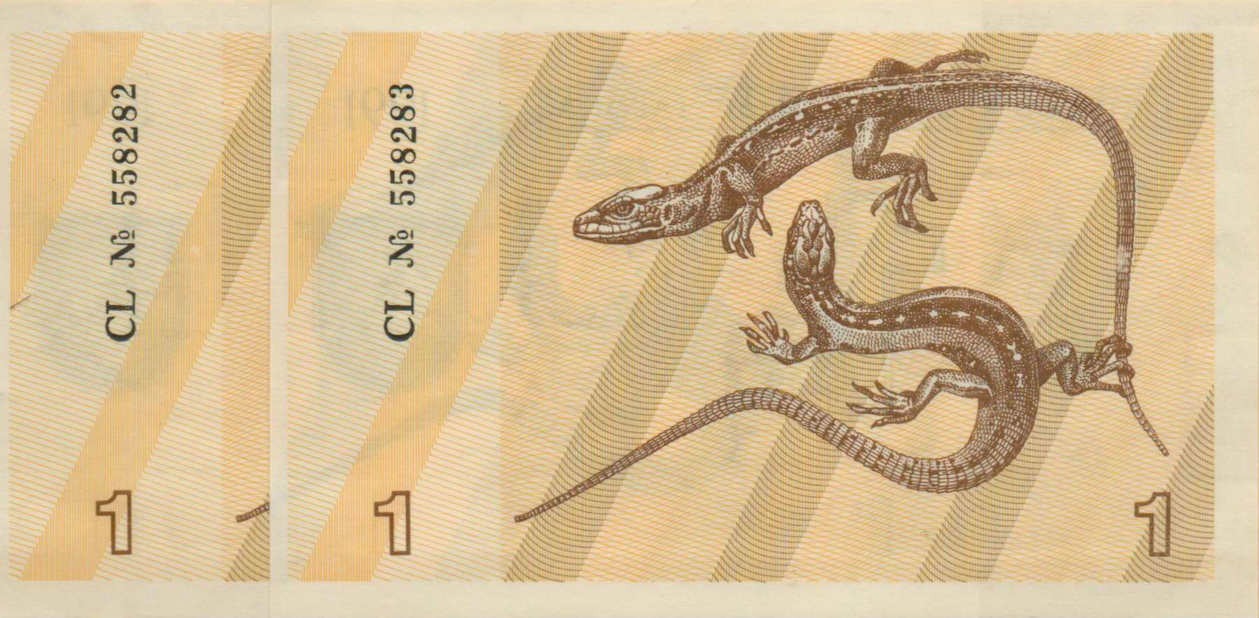 Lithuania 1 1991 UNC P-32/a [Sequence X2]